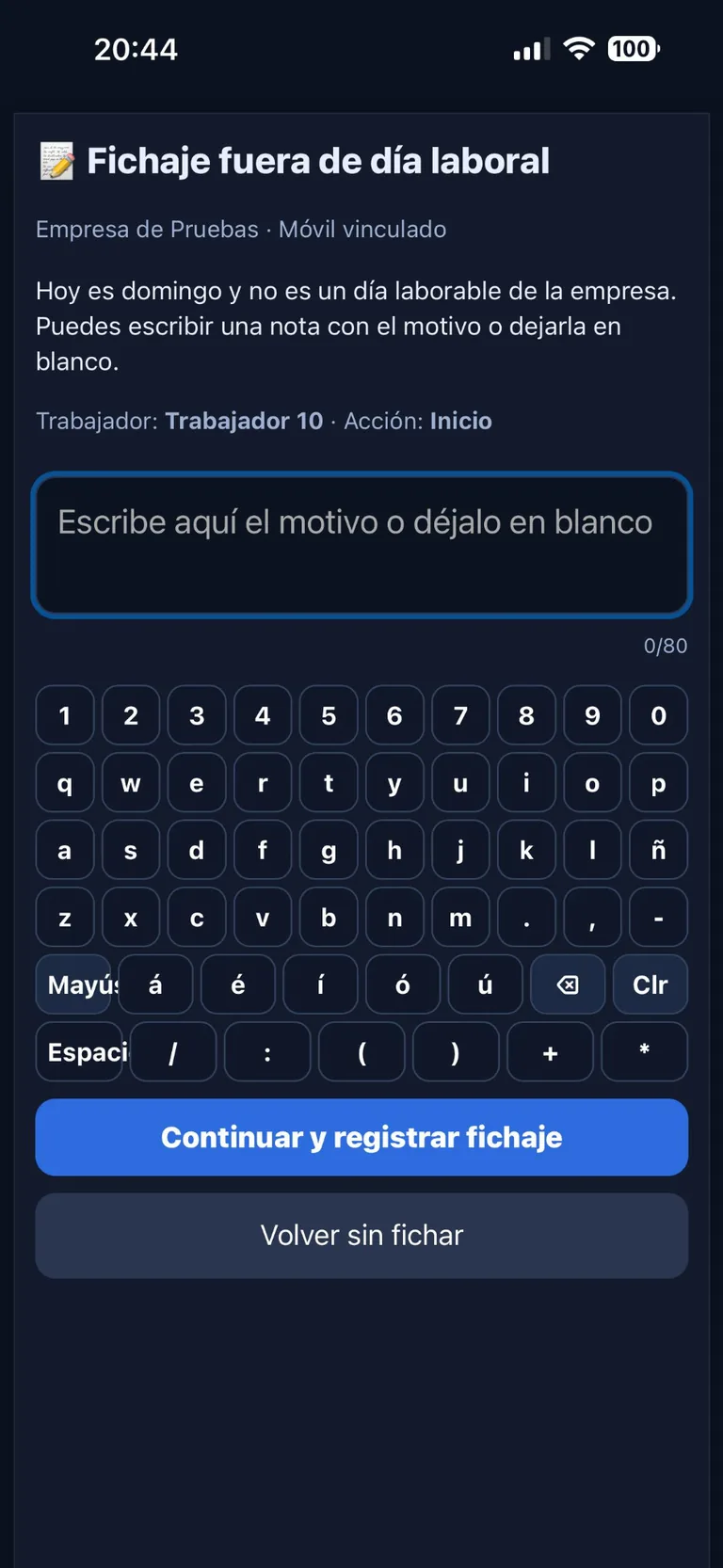 Posibilidad de inserción de notas