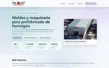 Portada de la web de Metalúrgicas Monfort